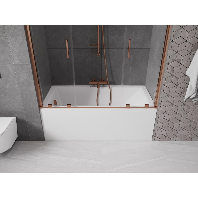 Mexen Velar Дуо параван за вана с две крила, плъзгащ се 140 x 150 см, прозрачен,