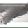 Mexen Velar Duo параван за вана с 2 крила, разтегателен, 140 x 150 см, прозрачен, розово злато - 896-140-000-02-60