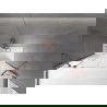 Mexen Velar Duo параван за вана 2-сгъваем, разтегателен 140 x 150 см, прозрачен, четка за мед - 896-140-000-02-65