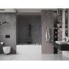 Mexen Velar Duo душ завеса за вана 2-крила разтегателна 150 x 150 см, прозрачна, оръжейно сива четка - 896-150-000-02-66