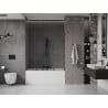Mexen Velar Duo душ завеса за вана 2-крила разтегателна 150 x 150 см, прозрачна, оръжейно сива четка - 896-150-000-02-66