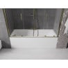 Mexen Velar Duo двукрила плъзгаща се преграда за вана 180 x 150 см, прозрачна, златна - 896-180-000-02-50