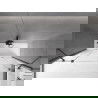 Двуцепицов плъзгащ параван Mexen Velar Duo 200 x 150 см, прозрачен, четка сив пистолет - 896-200-000-02-66