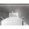 Mexen Velar Дуо параван за вана, 2-крилен, плъзгащ се, 140 x 150 см, прозрачен, бял