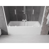Mexen Velar Дуо параван за вана с 2 крила, плъзгащ се, 200 x 150 см, прозрачен, бял