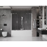 Mexen Velar Дуо параван за вана с 2 крила, плъзгащ се, 200 x 150 см, прозрачен, бял