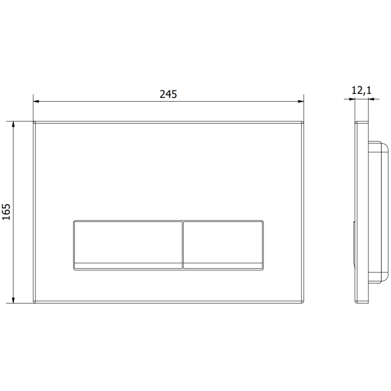 Mexen Fenix 12 бутон за промиване, черен матов - 601203