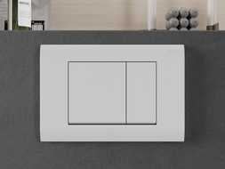 Mexen Fenix 01 бутон за промиване, бял мат - 600120