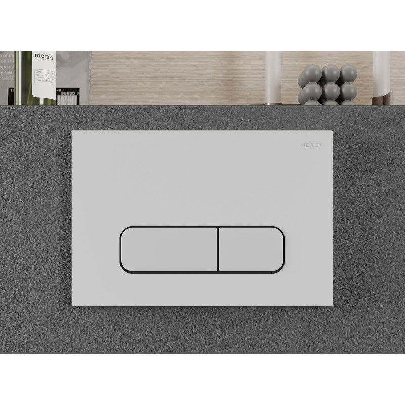 Mexen Fenix 02 бутон за изплакване, бял мат - 600220