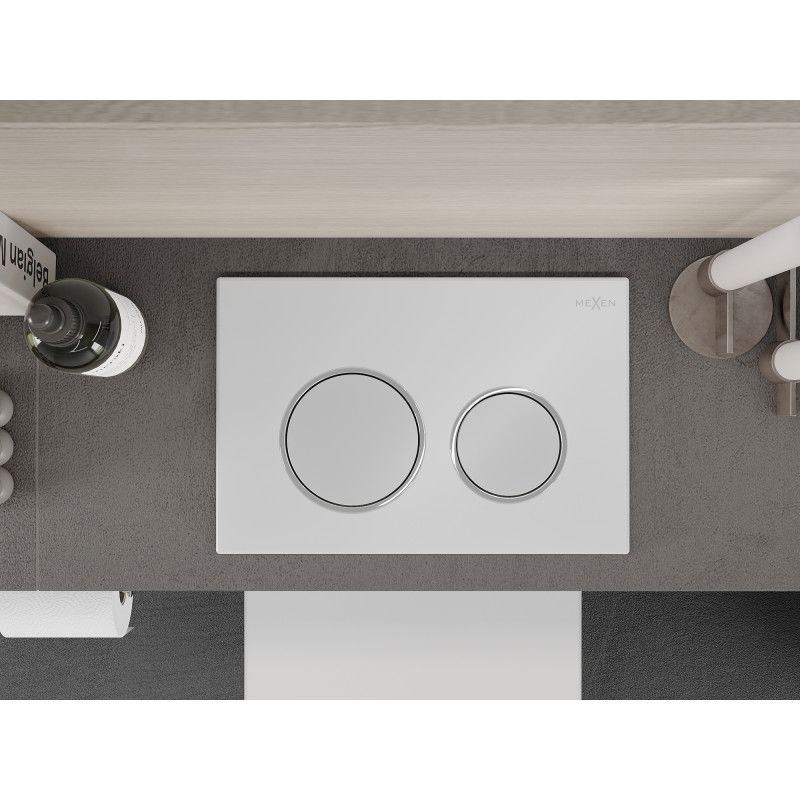 Mexen Fenix 07 XS бутон за промиване, бял матов - 600720