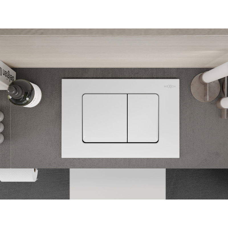 Mexen Fenix 10 XS бутон за промиване, бял матов - 601020