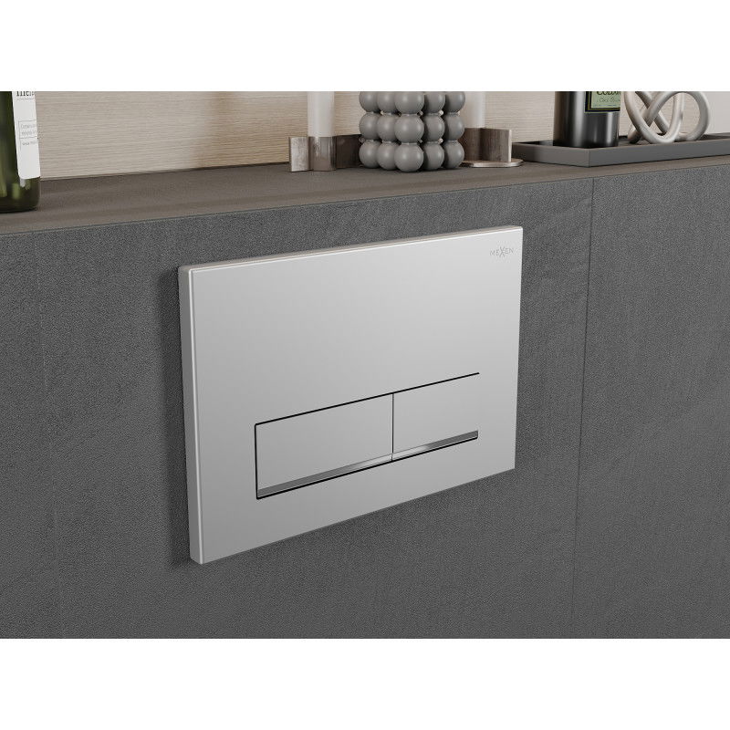 Mexen Fenix 12 бутон за промиване, матов хром - 601202