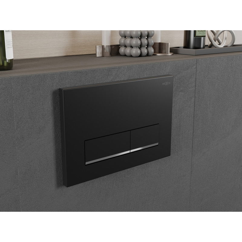 Mexen Fenix 12 бутон за промиване, черен матов - 601203