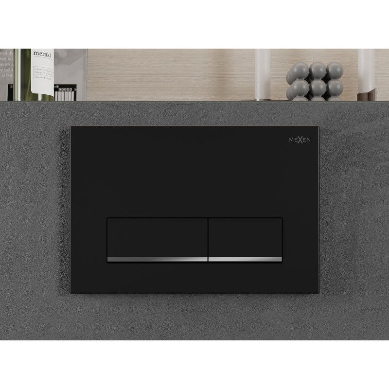 Mexen Fenix 12 бутон за промиване, черен матов - 601203