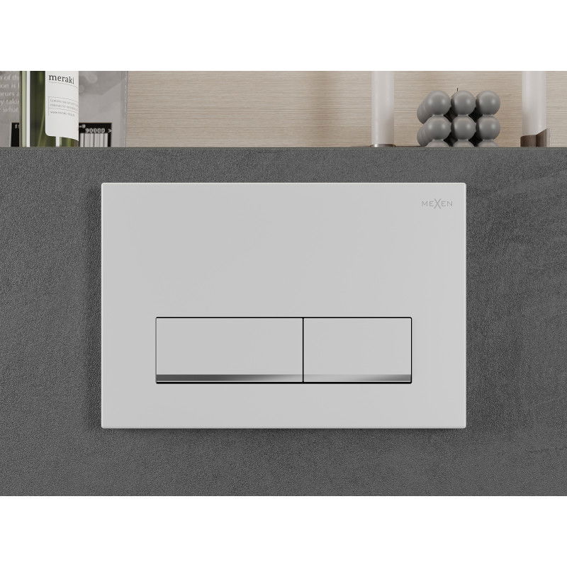 Mexen Fenix 12 бутон за промиване, бял мат - 601220
