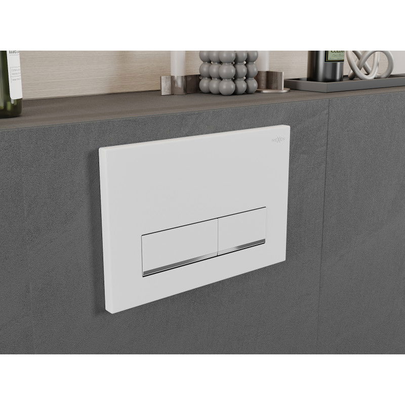 Mexen Fenix 12 бутон за промиване, бял мат - 601220