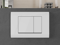 Mexen Fenix 01 бутон за промиване, лъскаво бяло - 600100