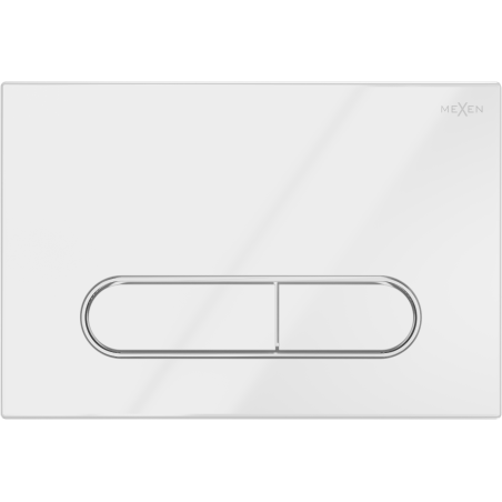 Mexen Fenix 11 бутон за промиване, лъскаво бяло - 601100