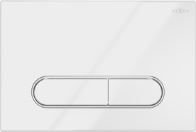 Mexen Fenix 11 бутон за промиване, лъскаво бяло - 601100