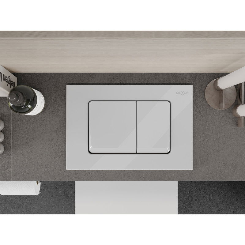 Mexen Fenix 10 XS бутон за промиване, бял гланц - 601000