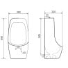 Mexen Оливър висящ писоар, бял - 37016900