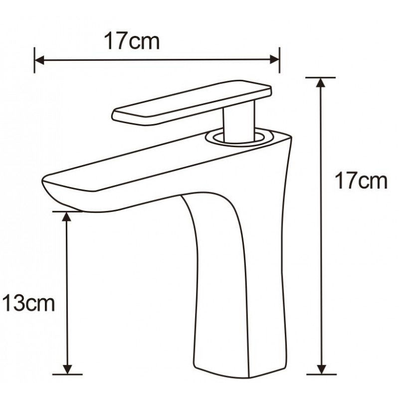 Mexen Indus смесител за мивка, черен/златен - 744600-75