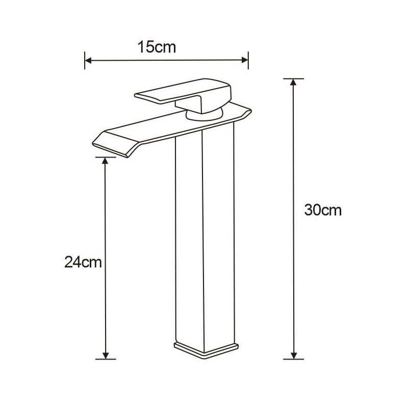 Mexen Apus висока батерия за мивка, черна - 744710-70