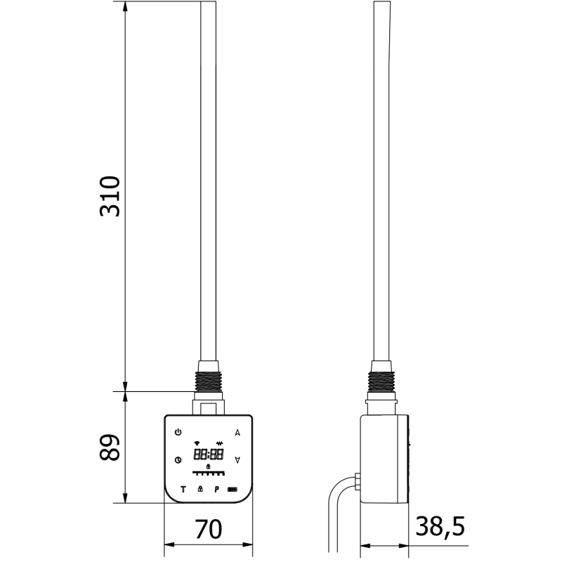 Mexen FA-F електрически нагревател с Wi-fi, 300 W, бял - W953-0300-20
