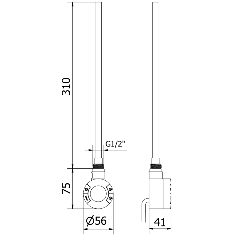 Mexen FA-S електрически нагревател с Wi-Fi, 300 W, бял - W954-0300-20
