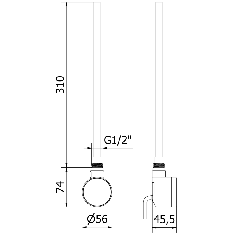 Mexen FA-D22 електрически нагревател 300 W, бял - W955-0300-20