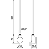 Mexen FA-D22 електрически нагревател 300 W, бял - W955-0300-20