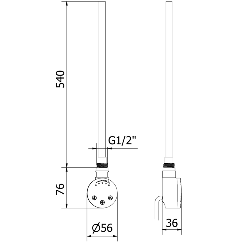 Mexen FA-O електрически нагревател 600 W, бял - W951-0600-20