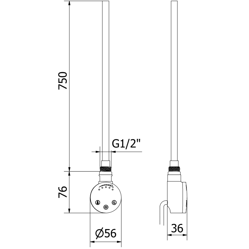 Mexen FA-O електрически нагревател 900 W, бял - W951-0900-20