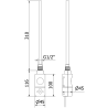Mexen FA-I електрически нагревател 300 W, бял - W952-0300-20