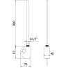 Mexen FA-D електрическа лира 900 W, бяла - W950-0900-20
