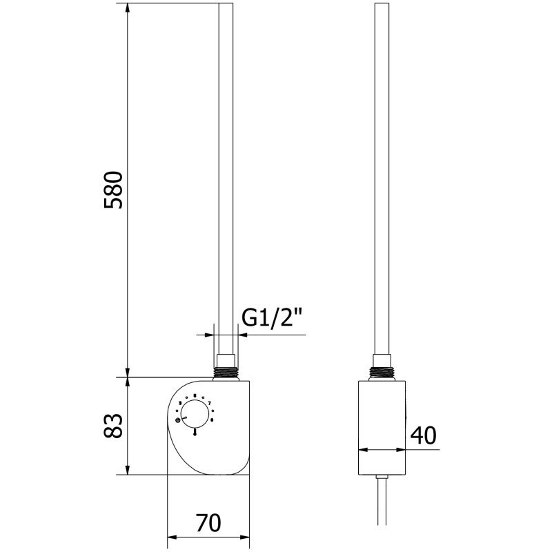 Mexen FA-D електрически нагревател 600 W, бяла - W950-0600-20
