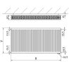 Mexen CV22 панелен радиатор 600 x 400 мм, долно свързване, 661 W, бял - W622-060-040-00