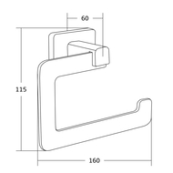 Mexen Asis държач за тоалетна хартия, черен - 7017633-70