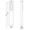 Mexen R-02 ръкохватка за душ 1-функционална, хром - 79500-00