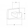 Mexen Asis закачалка за кърпа, черна - 7017635-70