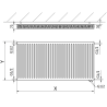 Mexen CV21 панелен радиатор 400 x 1000 mm, долно свързване, 926 W, бял - W621-040-100-00