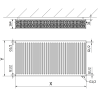 Mexen CV33 панелен радиатор 600 x 800 мм, долно свързване, 1868 W, бял - W633-060-080-00