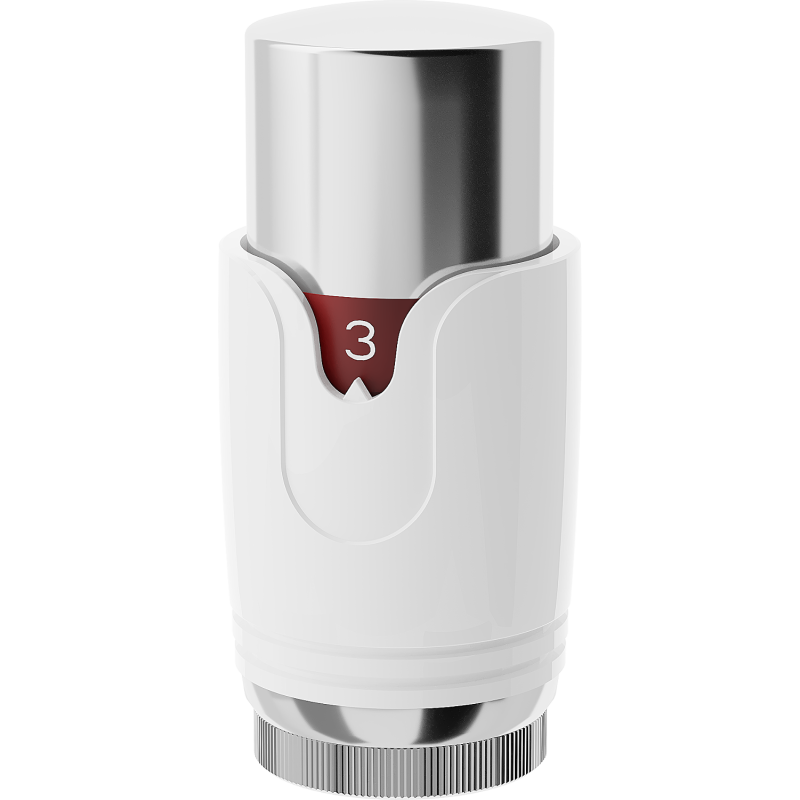 Mexen Uni-Term термостатична глава за радиатор, бяла/хром - W900-000-21