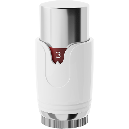 Mexen Uni-Term термостатична глава за радиатор, бяла/хром - W900-000-21