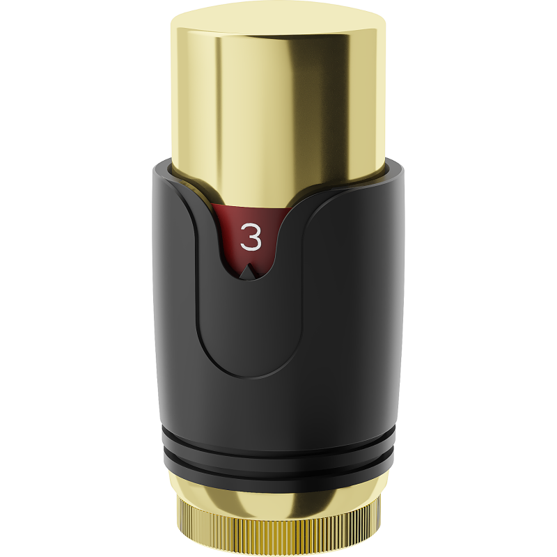 Mexen Uni-Term термостатична глава за радиатор, черна/златна - W900-000-75