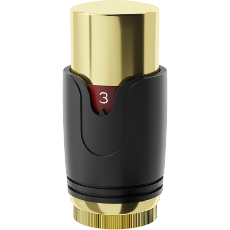 Mexen Uni-Term термостатична глава за радиатор, черна/златна - W900-000-75