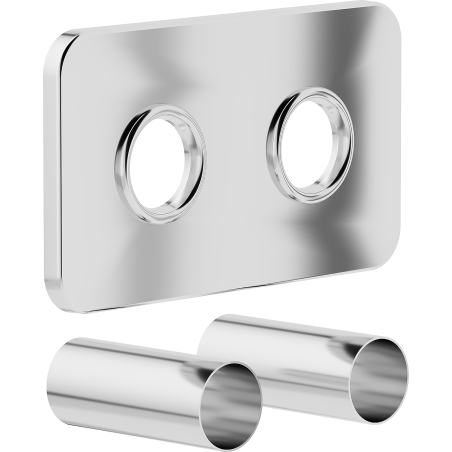 Mexen Uni-Term Двоен маскиращ комплект за радиатор, хром - W910-000-01