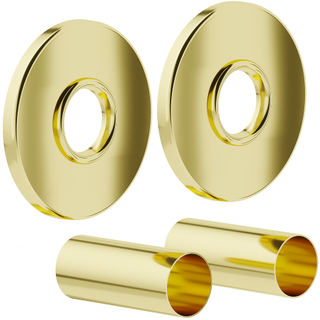 Mexen Uni-Term R единичен комплект за прикриване за радиатор, златен - W904-000-50