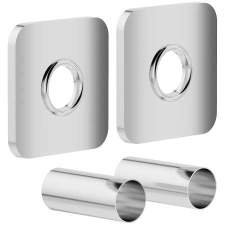 Mexen 1S Единичен декоративен комплект за радиатор, хром - W909-000-01
