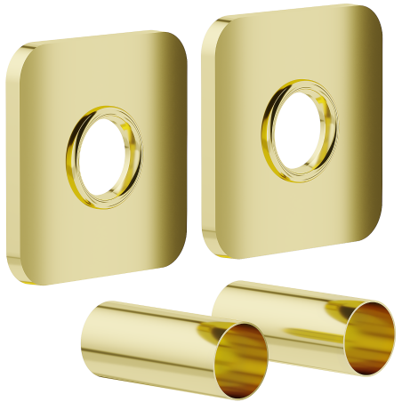 Mexen Uni-Term Единичен комплект за маскиране на радиатор, златен - W909-000-50